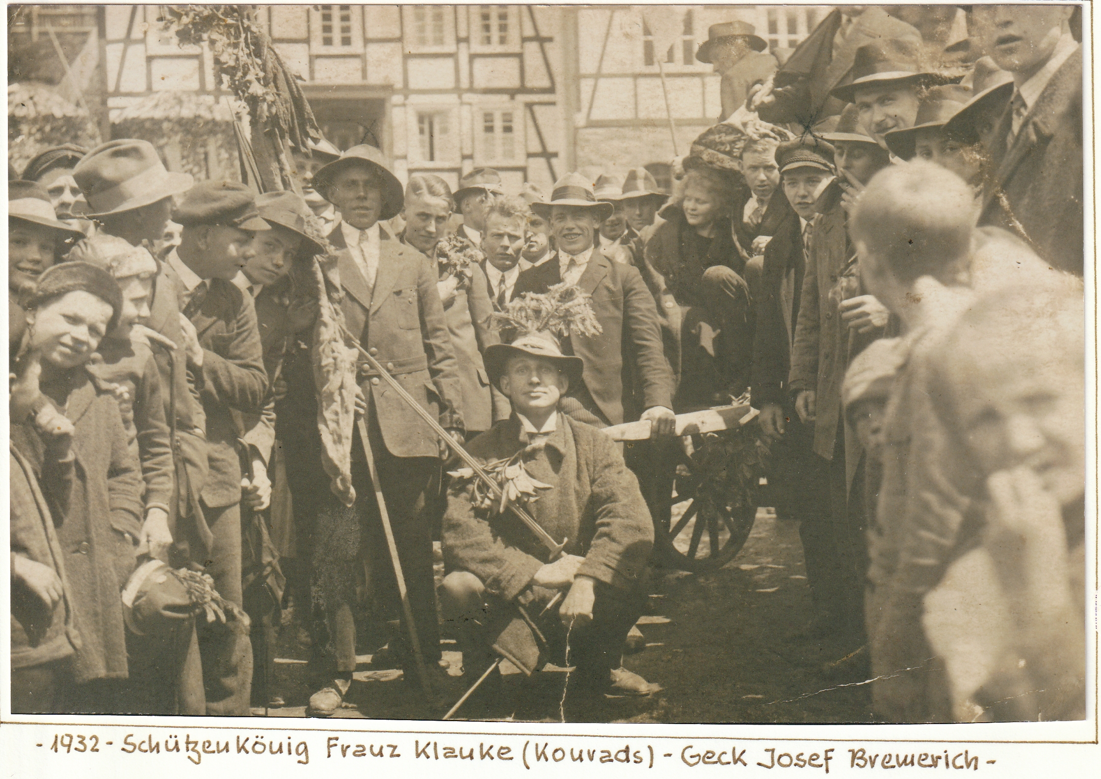 Majestäten 1932 Koenig Franz Klauke Geck Josef Bremerich
