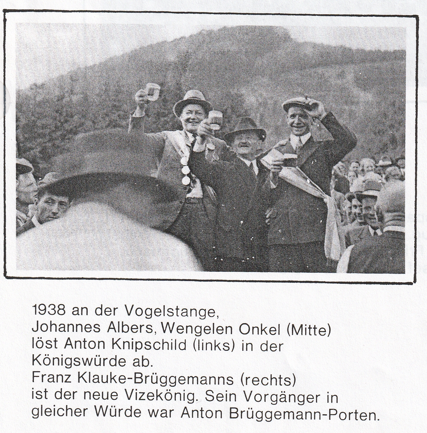 Majestäten 1938 Proklamation An Der Vogelstange
